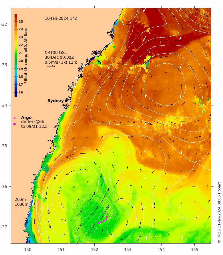 This tongue of warm water near the NSW coast just caused Sydney's muggiest morning in 13 years, with dew points hovering around 24 to 26ºC all morning! 🥵 This low-level moisture could produce storms over Sydney or Blue Mountains later today.

Details: weatherzone.com.au/news/sydneys-m…