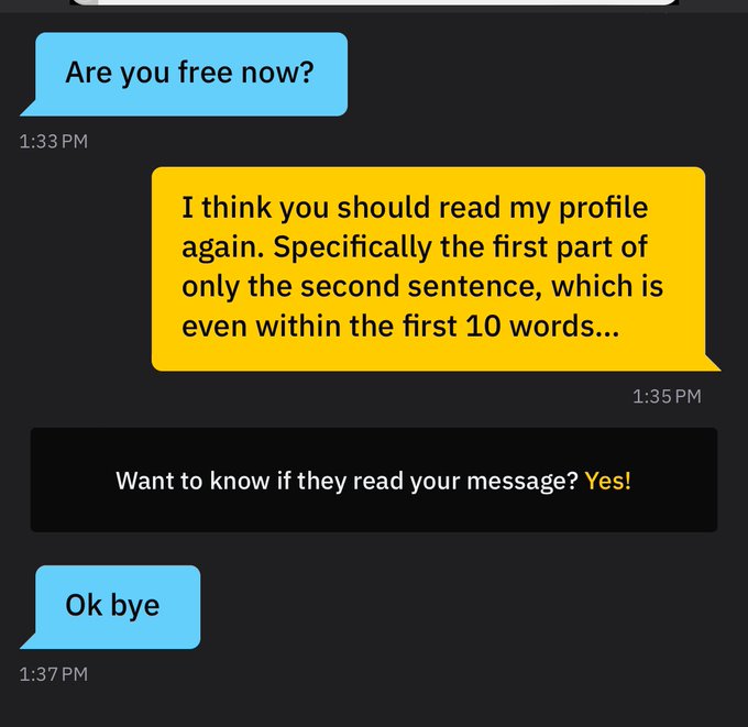 The latest Grindr fail. Literally in the first 10 words of my bio I say NOT looking for &ldquo;right now&rdquo;.<a href="/tag/iphone15pro"class="tags"><span>#iphone15pro</span></a>