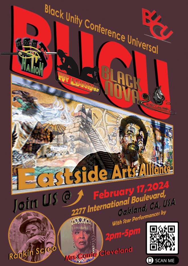 bucufamily's tweet photo. 🌟 BUCU Black Unity Conference Universal
📅 February 17, 2024
📍 Eastside Arts Alliance
Prepare for an extraordinary day at the BUCU Black Unity Conference Universal! 🚀✊

//www.eventbrite.com/e/inspiring-connections-bucu-tickets-795017236957?aff=oddtdtcreator

#BUCUFamily https://t.co/TkvAlVF9fh