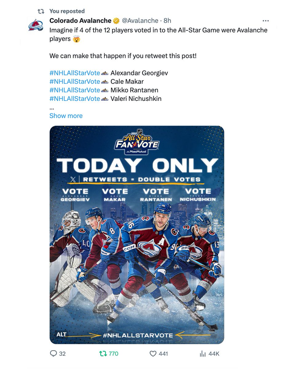 Avalanche tweet picture