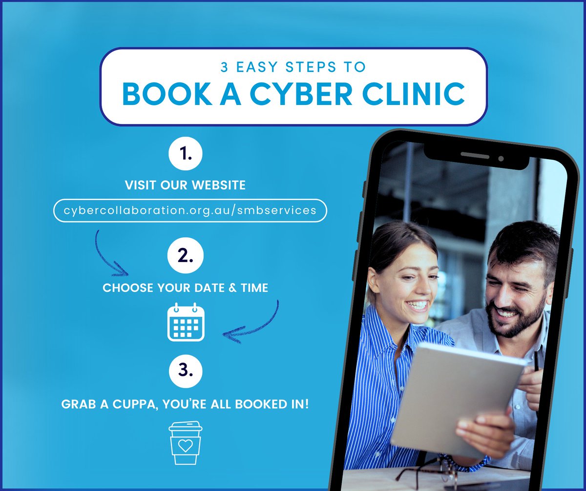 As we gear up for a new year, it's crucial to prioritise your small businesses cyber security. Cyber Clinics will be back in action starting January 25. These ar free, tailored 45-minute sessions with our trusted Cyber Coaches.  Visit hubs.la/Q02g4S5c0 secure your spot.