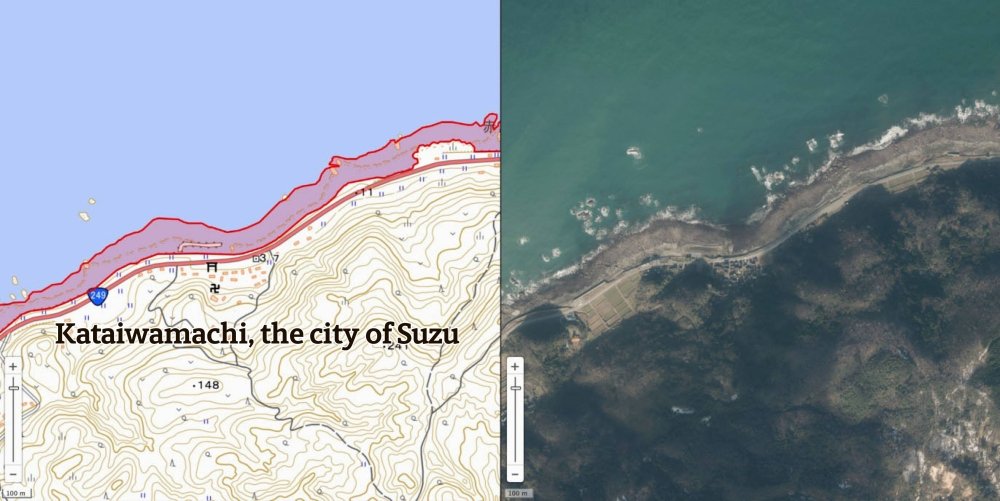 Insane image from The Association of Japanese Geographers shows the Noto Peninsula's expansion following the New Year's Day Earthquake. It is estimated that 4.4 square kilometres were added after the magnitude 7.6 jolt. #Japan #Earthquake