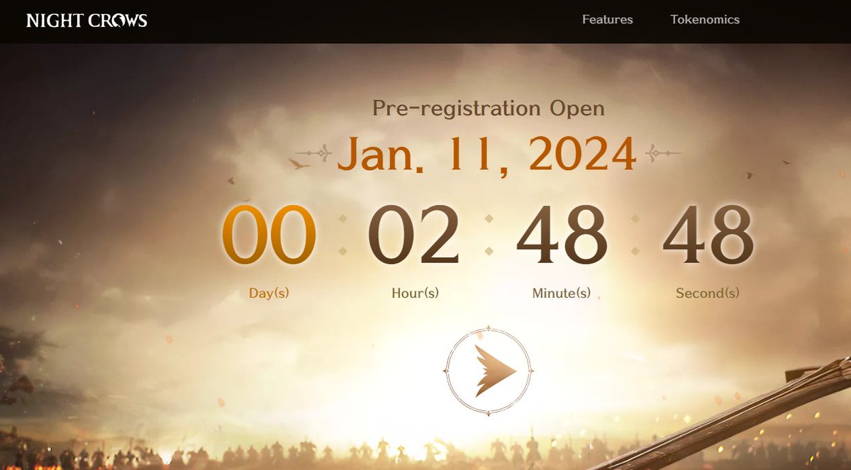 2 Hours for Pre-Registration! nightcrows.com/teaser #wemix #web3 #nightcrows #hype