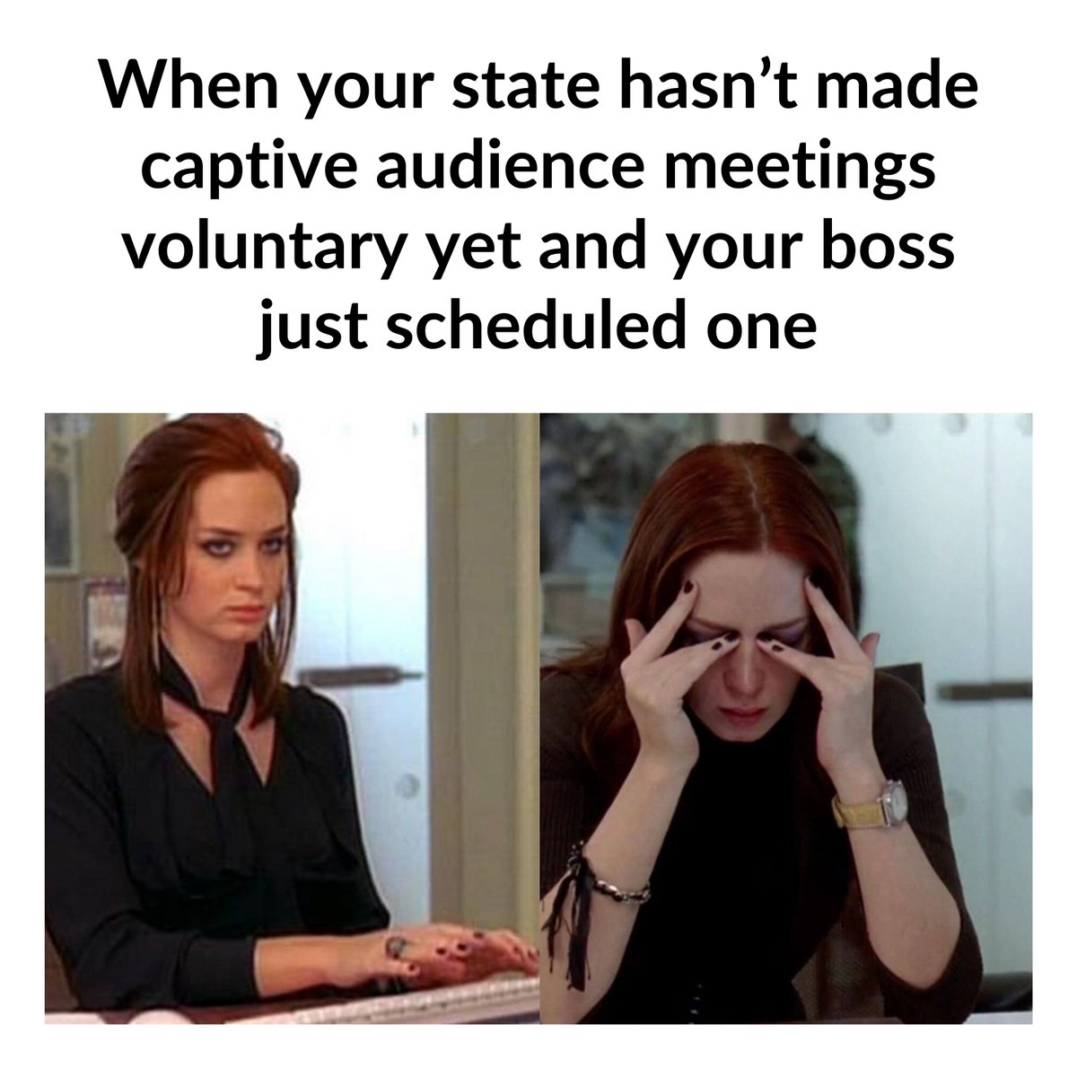 SEIU925's tweet photo. Workers shouldn’t be forced to sit through mandatory meetings on political and religious issues that are irrelevant to their job. It’s time for #WAleg to #BanCaptiveAudience meetings. #SB5778 #HB1940 https://t.co/SBw1GptCOA