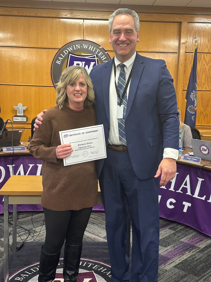 BWStdentService's tweet photo. Check out these Highlander Heroes.  Your recognition at the school board meeting was well deserved.  So proud of you!!! 💜 https://t.co/doqsf7nnMX