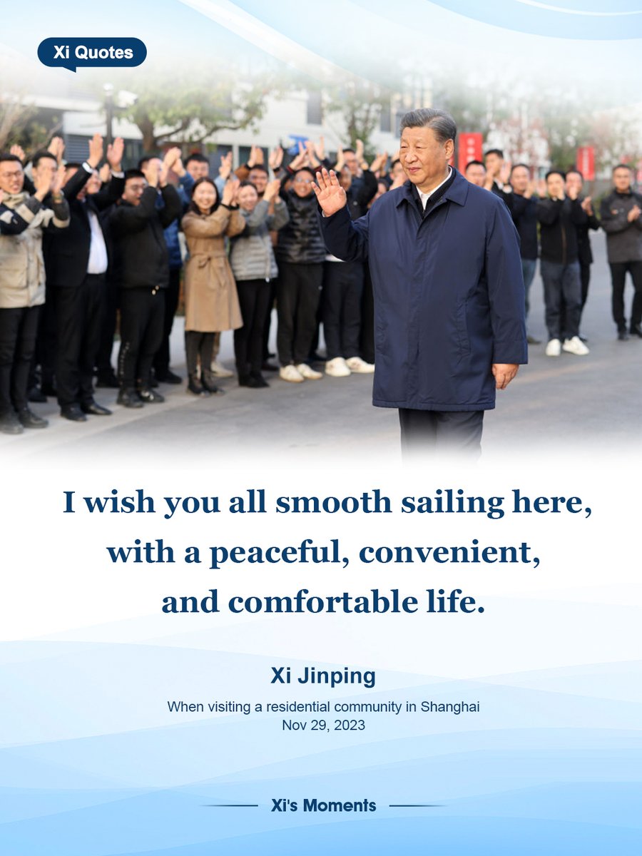 XisMoments's tweet photo. Wishing a smooth, peaceful, comfortable life
#XiJinping #XisMoments https://t.co/l0YgdKdtxO