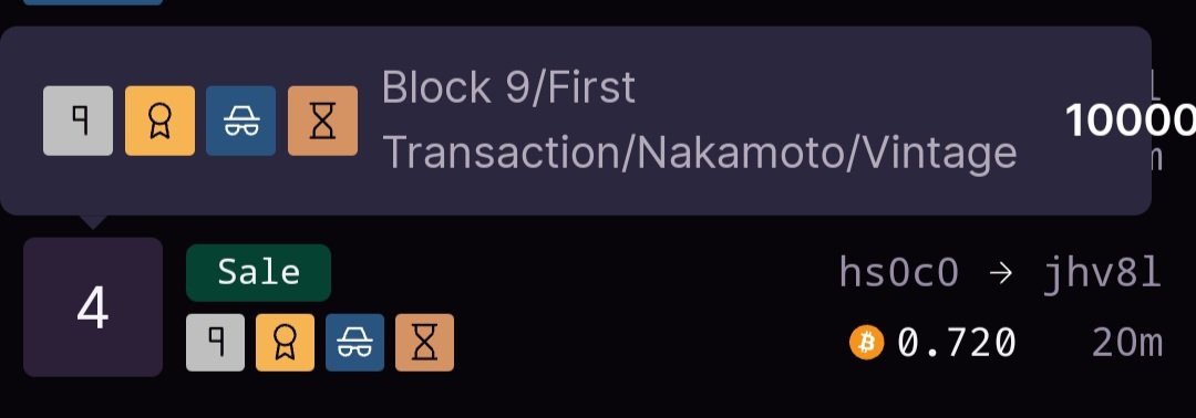 mrmel_m's tweet photo. Holy shit, a bulk order of 10k #block9s just sold for 33k or 0.72 BTC, I knew I was right about block9 being the king of #raresats all along. Conviction is everything. https://t.co/DtrU6vc9sk