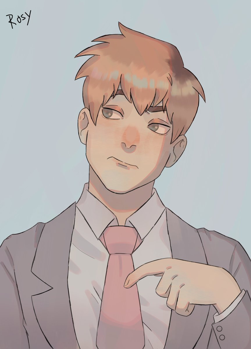 China2019K's tweet photo. I didn't ask what the reason was, I just wanted to draw Reigen because I felt like it. 

#mp100 
#mobpsycho100 
#fanart 
#reigen https://t.co/M2xYKKUaHW
