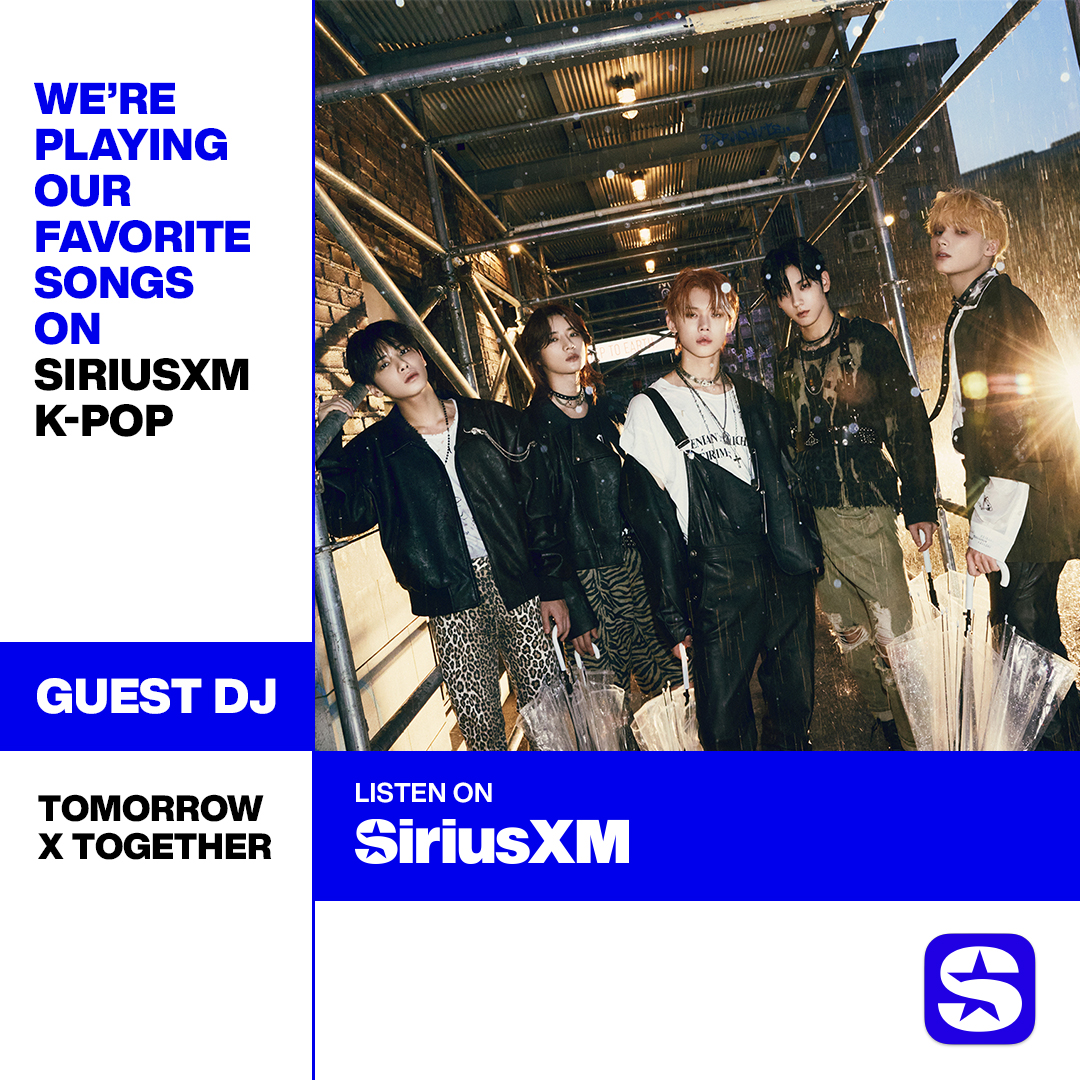 TXT_bighit's tweet photo. We are playing some of our favorite songs on SiriusXM K-Pop.
You can hear them now on the @SiriusXM app ➡️ https://t.co/TcrLFTbBx6

#투모로우바이투게더 #TOMORROW_X_TOGETHER #TXT https://t.co/PkutPben9s