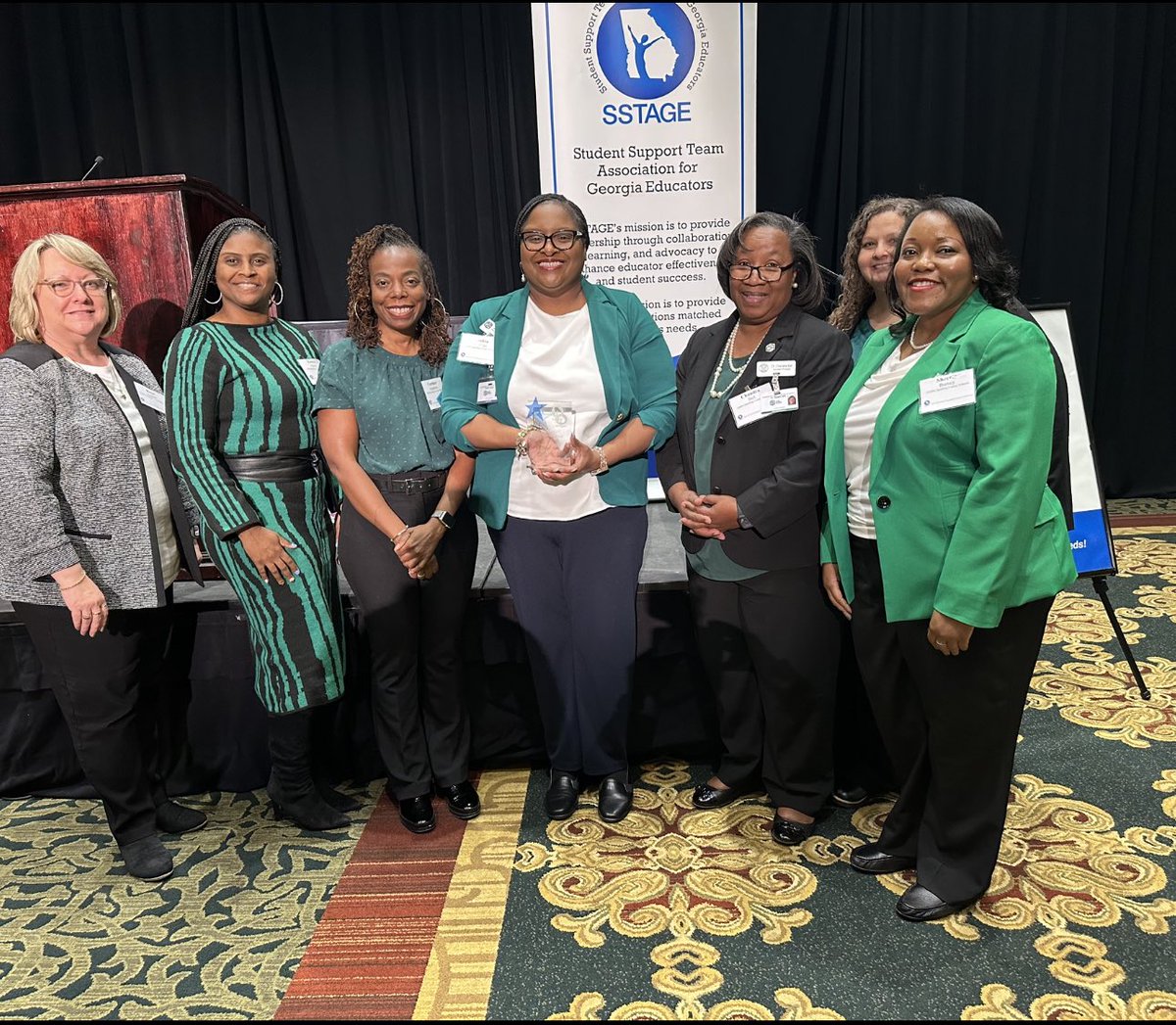 JoseyDashia's tweet photo. It was such an honor to earn the STAR Award for Best School District and presenting the impact of our work at the SSTAGE Promising Practices Conference today!! The Dream Team did an amazing job sharing the “HeartWork”of GSCS MTSS! @GriffinSpalding @GSCSMTSS #PPC2024 https://t.co/2l6zxV0NGC