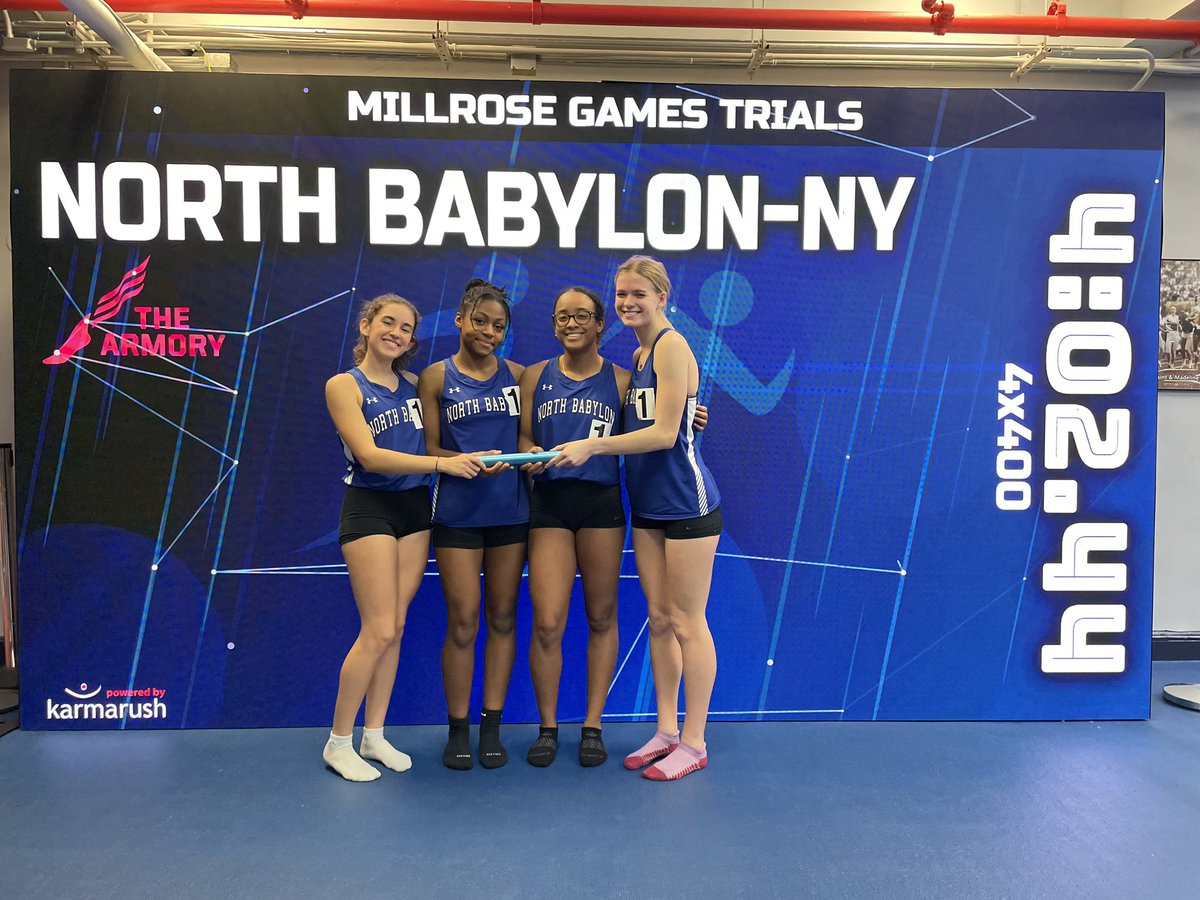 NBabAthletics's tweet photo. Girls crushing it at the Milrose Trials!!! @NBSuptDrG @NBHSPrincipals @KimSkillen @SectXISuffolk @ArtWithMsLambo https://t.co/HHqVy6GdN3