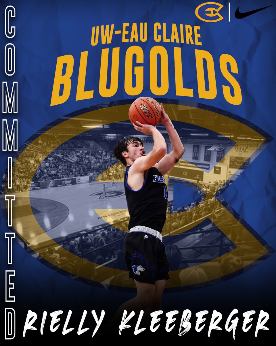 Rielly_klee's tweet photo. I am beyond excited to announce my commitment to UW-Eau Claire! Thank you to my coaches, teammates, family, and friends for helping me reach my goals. Thank you, Coach Siverling and Stackpool, for the opportunity to be a Blugold! #RollGolds https://t.co/Sg2lWT9qdy