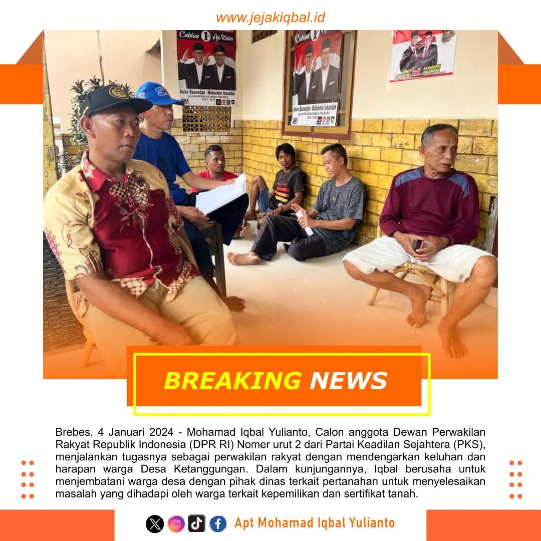 Apt_iqbal's tweet photo. Iqbal Mendengarkan Keluhan dan Harapan Warga Desa Ketanggungan, Menjembatani Warga dengan Pihak Dinas Terkait Pertanahan

https://t.co/DEDoJJ9WdF

Media Jejak Iqbal

#mohamadiqbalyulianto
#iqbal
#calegdprri
#brebes #brebeshits #brebesnesia #brebesupdate #seputarbrebes https://t.co/b4YCHDOe2e