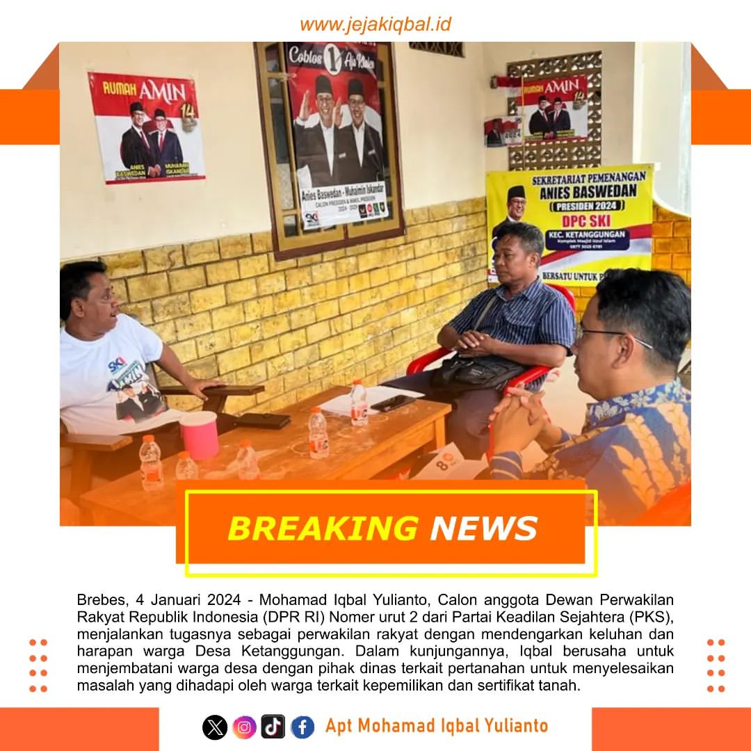 Apt_iqbal's tweet photo. Iqbal Mendengarkan Keluhan dan Harapan Warga Desa Ketanggungan, Menjembatani Warga dengan Pihak Dinas Terkait Pertanahan

https://t.co/DEDoJJ9WdF

Media Jejak Iqbal

#mohamadiqbalyulianto
#iqbal
#calegdprri
#brebes #brebeshits #brebesnesia #brebesupdate #seputarbrebes https://t.co/b4YCHDOe2e