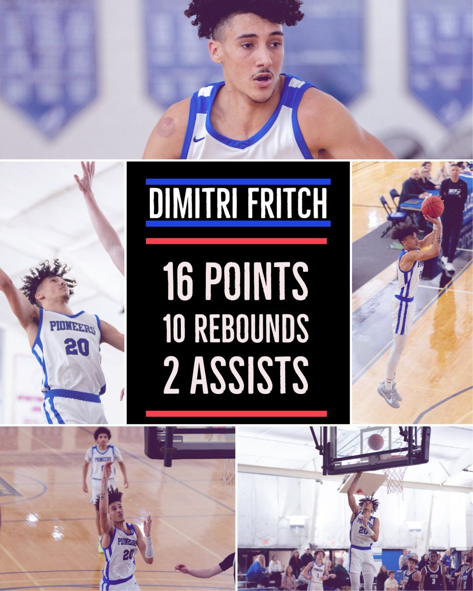 Freshman Demitri Fritch with another double double! 16pts, 10rebs, 2assts‼️