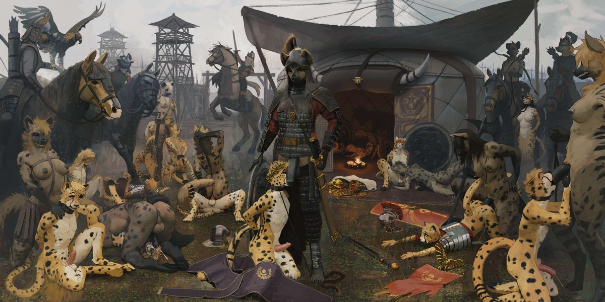 Tenzing011's tweet photo. The prince has been captured and held for ransom by a band of big sweaty barbarians! This is just the latest incident in a run of misfortune he has endured lately https://t.co/Ey7uXoJfm2