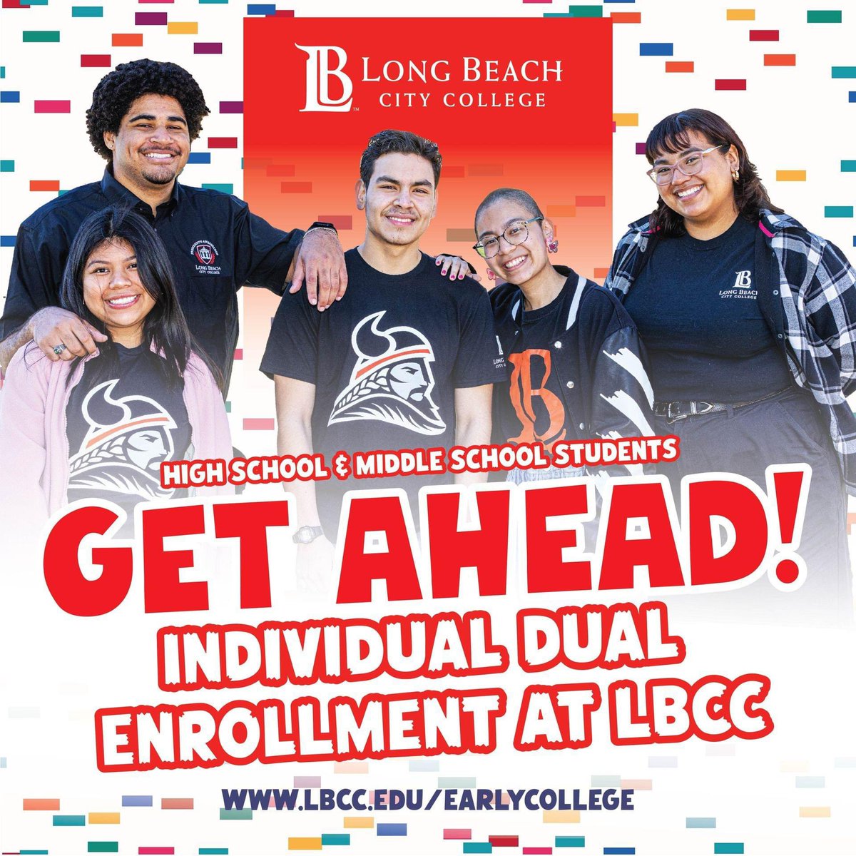 TrusteeNtuk's tweet photo. 🎓Exciting news for #LBUSD middle and high school students! By enrolling in Dual Enrollment classes at #LBCC :
• Earn College/HS Credit 
• Complete Certificate and/or Major Requirements
• Classes are FREE of Cost
Apply for Early College Initiative at https://t.co/b5PVRZThOR https://t.co/Oit4qrFlt8