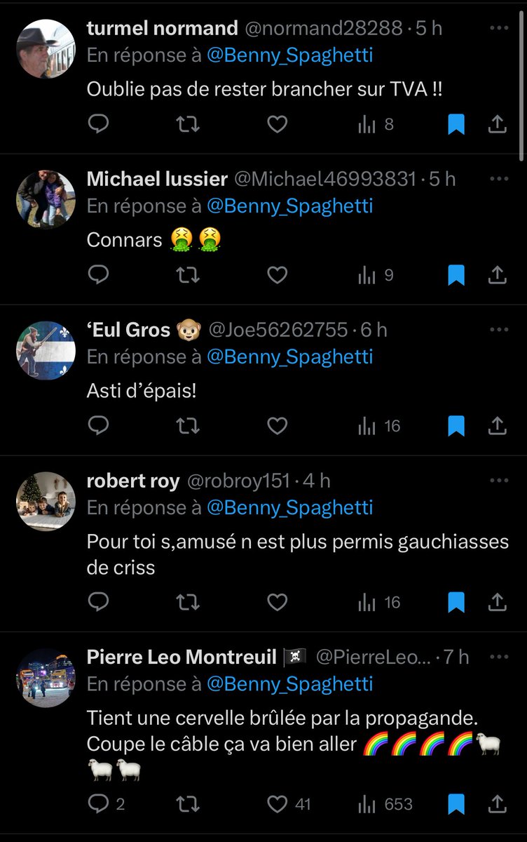 gaps246810's tweet photo. J’ai fait un montage de quelques réponses que j’ai reçu suite à mon post de ce matin sur “l’extrême-droite” 🎣👌🏻 Ça n’a jamais autant pogné que aujourd’hui, ça aucun sens 😂🤣👍🏻
#SarcasmIsLife https://t.co/uIiGgkcdyg