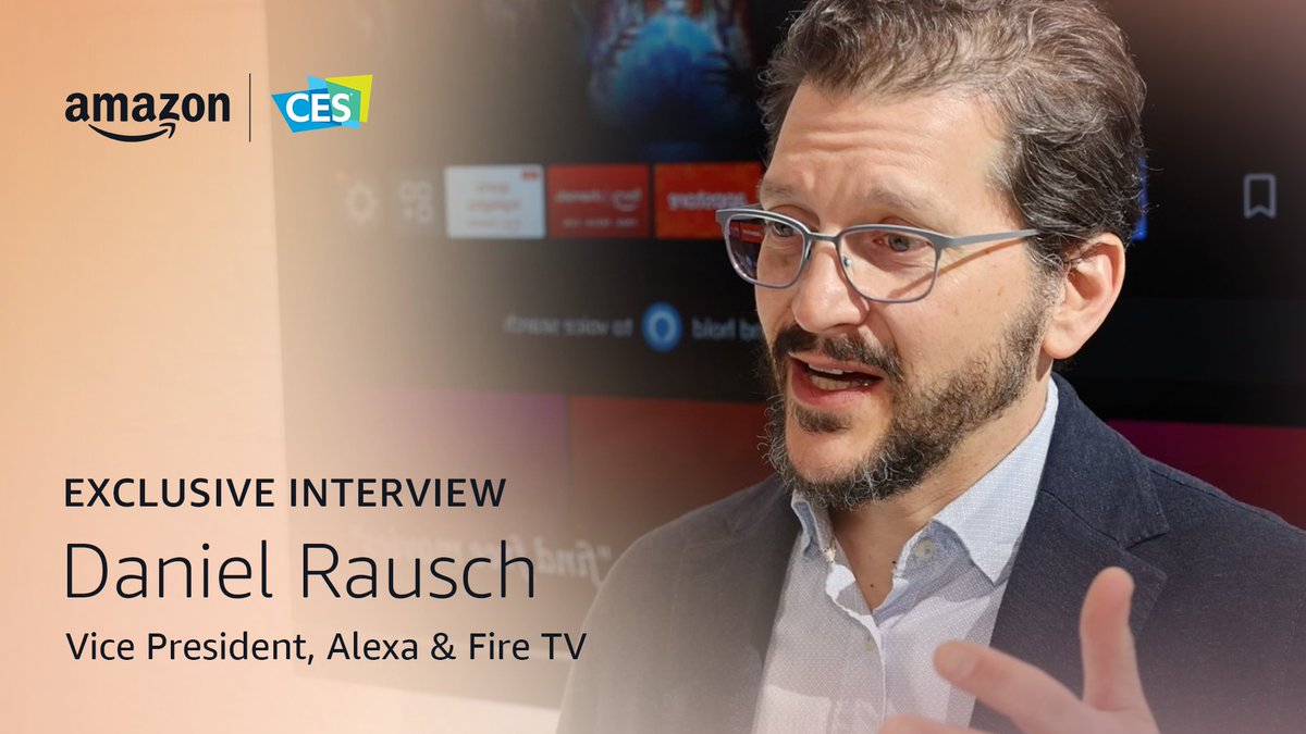 alexadevs's tweet photo. Daniel Rausch, vice president for #Alexa and #FireTV, joins us from the Amazon Experience Area at CES to share some exciting announcements, the latest developments in generative AI, and what to look forward to in 2024: https://t.co/ojtcVxBRrO
#AmazonCES #generativeai https://t.co/a8BKb8WCVv