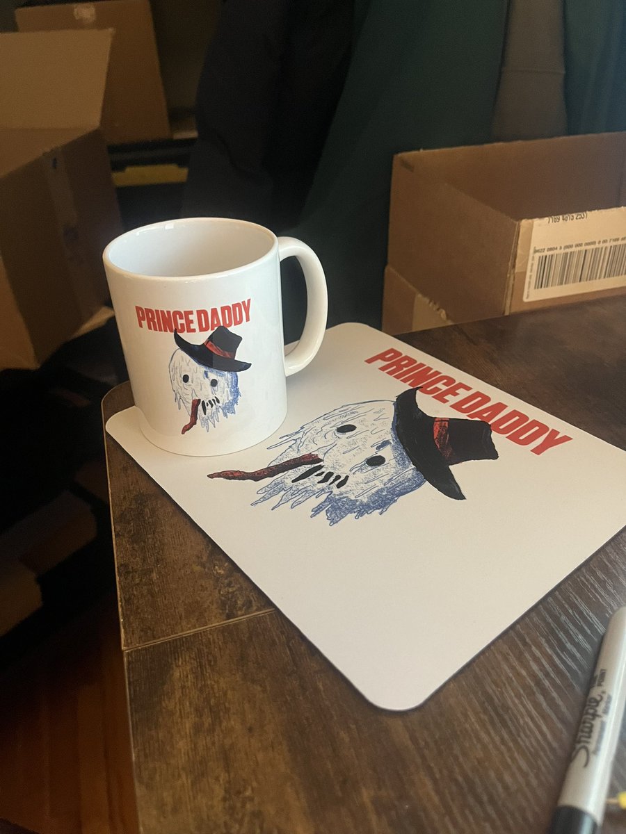 new merch up on the webstore ! records, coffee mugs, mouse pads ?! wat else could u want !!! design by cambo . pic from @brokmash princedaddy.myshopify.com