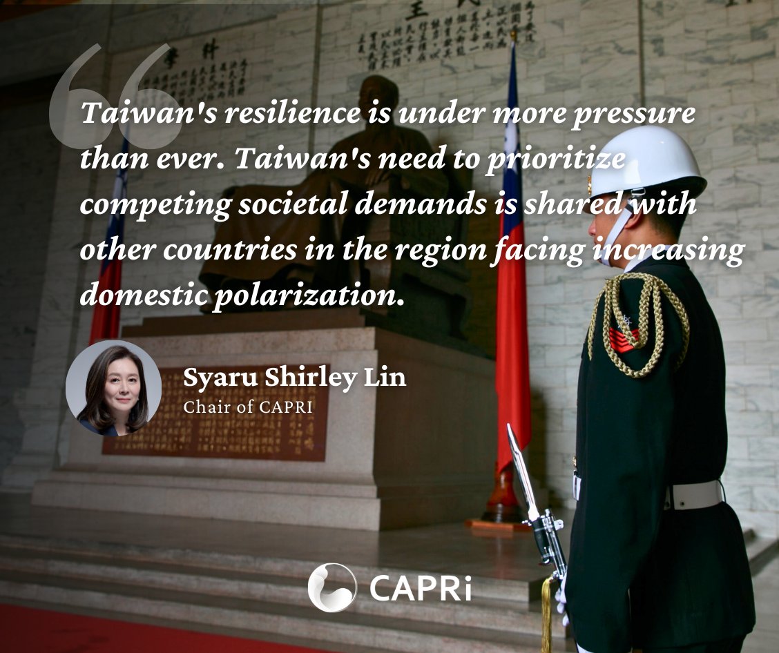 Center for Asia-Pacific Resilience and Innovation (@caprifdn) on Twitter photo With the upcoming #TaiwanElections, how can Taiwan navigate the turbulent waters amidst escalating US-China rivalry and balancing its priorities of global economic integration and internal resilience? Learn more in <a href="/syaru/">Syaru Shirley Lin</a>'s latest work with <a href="/NBRnews/">The National Bureau of Asian Research</a> here: bit.ly/3NVSXHo With the upcoming #TaiwanElections, how can Taiwan navigate the turbulent waters amidst escalating US-China rivalry and balancing its priorities of global economic integration and internal resilience? Learn more in <a href="/syaru/">Syaru Shirley Lin</a>'s latest work with <a href="/NBRnews/">The National Bureau of Asian Research</a> here: bit.ly/3NVSXHo
