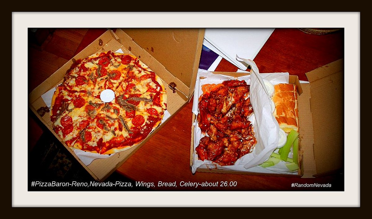 GeneralGCuster's tweet photo. @audsmayer .Audrey-Nice! Have you tried #PizzaBaron? -There is one off Keystone & 4th. A large Pizza, 12 wings, celery, fries, garlic bread and blue cheese-about 30.00! Epic! Stay warm! @TheJuliaNelson https://t.co/0CjENBbMks