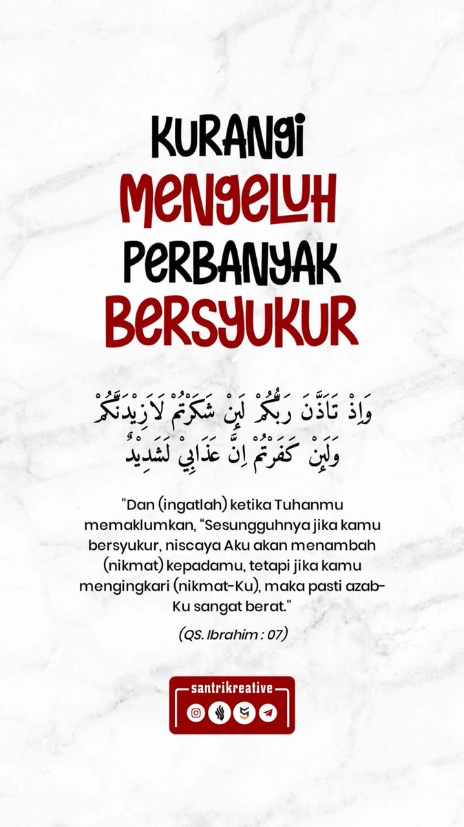 Kurangkan mengeluh banyakkan bersyukur