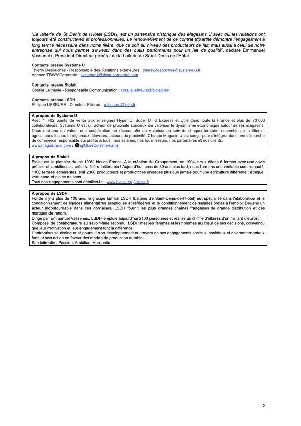 schelcher's tweet image. Très fier de me trouver dans une région historique pour U, la Vendée, pour renouveler un contrat qui nous engage depuis 2011 aux côtés de @BiolaitOP et @groupeLSDH pour l’approvisionnement en lait bio et français de la marque U.
Nous avons signé ce mercredi le renouvellement du…