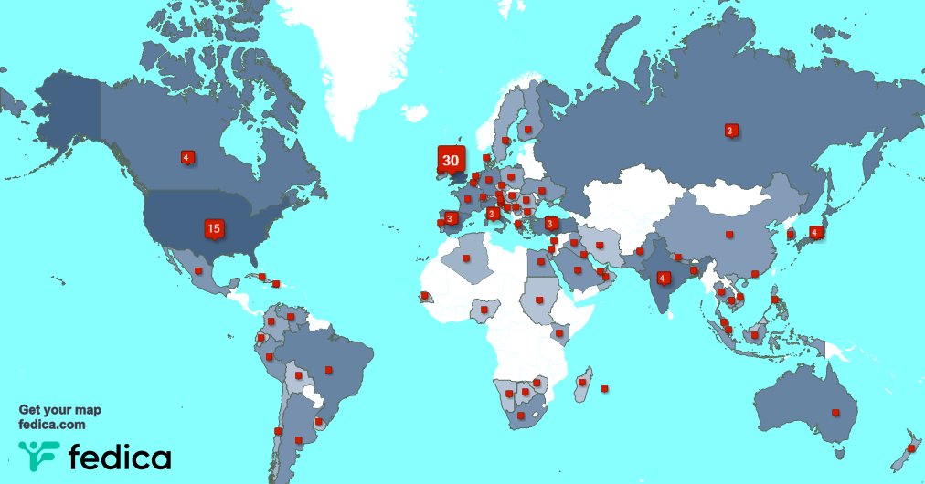Special thank you to my 3 new followers from UK., and more last week. fedica.com/!Vappuk