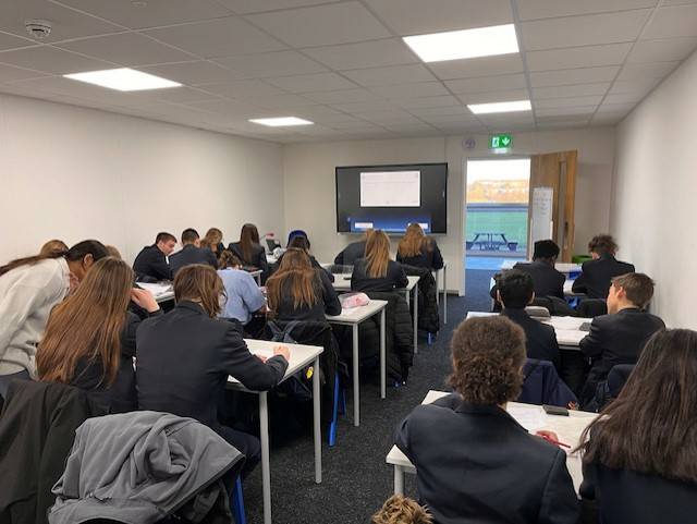 What's going on in Maths at 8am on a Wednesday morning? Year 9&10 are getting ready for the National UKMT Intermediate Maths Challenge. #TeamSFG @UKMathsTrust