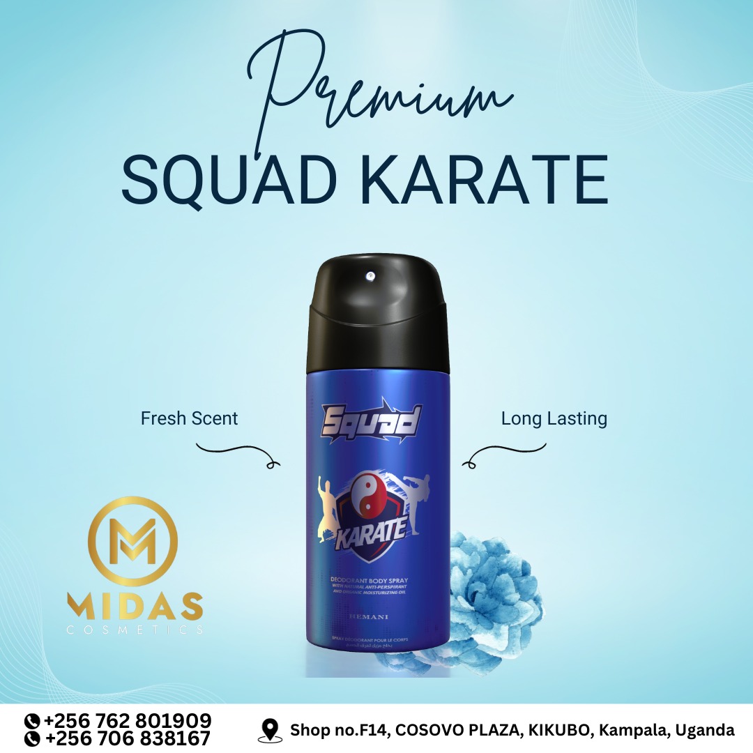 midascosmetics's tweet image. Premium Squad Karate
Body Spray

For more details: 0762 801909
Address: Shop No F14 Cosovo Plaza Kikubo Kampala, Uganda

#cosmetics #midascosmetics #prfume #lotionlove #instagram #FacebookPage #perfume #midas #cosmetic #glow #glam #glamour #fablous #fragrance