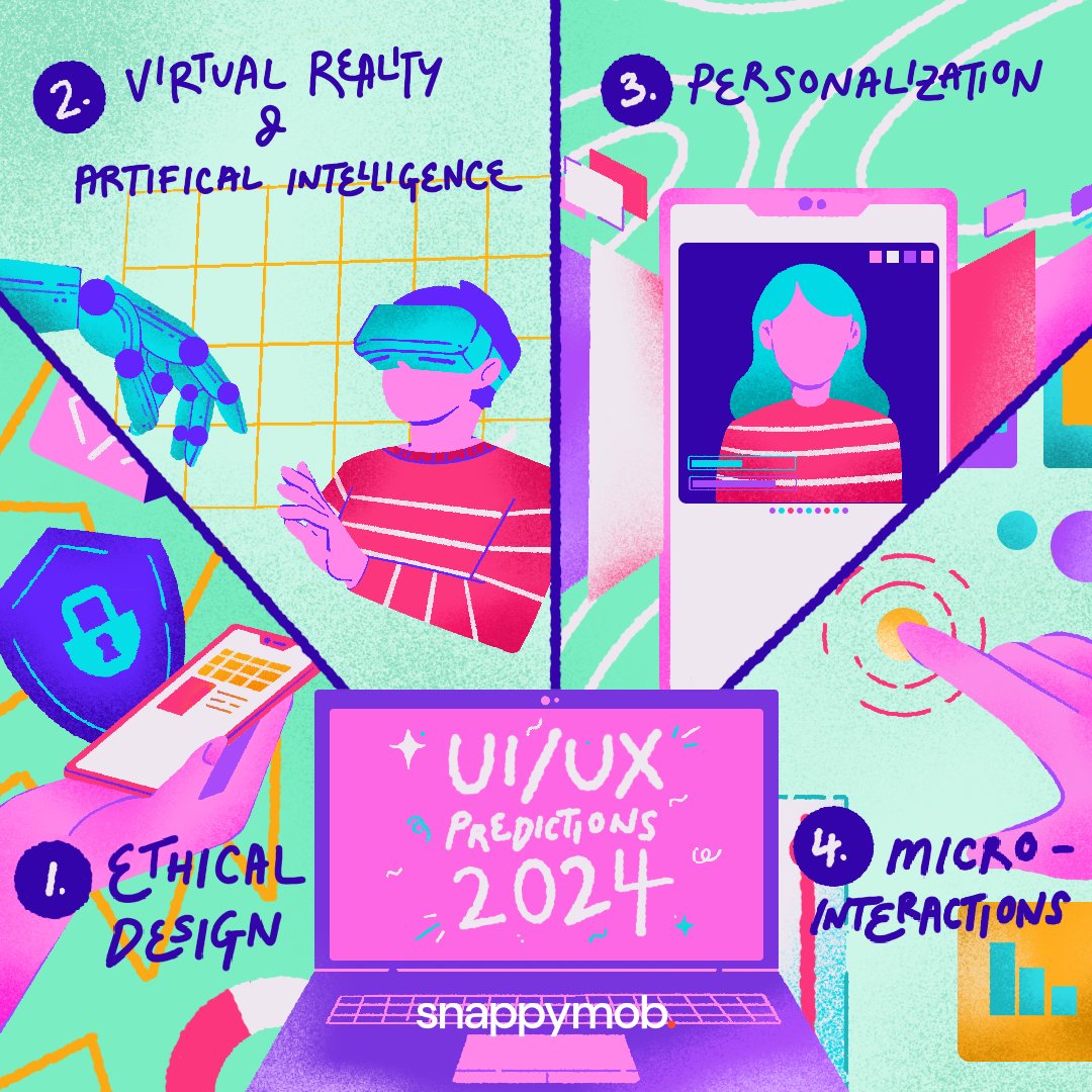 snappymob's tweet photo. What’s your take on the next big thing for UI/UX in 2024? 

Here are some of ours, exclusively extracted from our 2nd podcast episode.

Listen to the episode now on Spotify: https://t.co/BQWeoLhx55

#uiuxdesign #uidesign #uxdesign #2024predictions https://t.co/HnqD0IvAGr