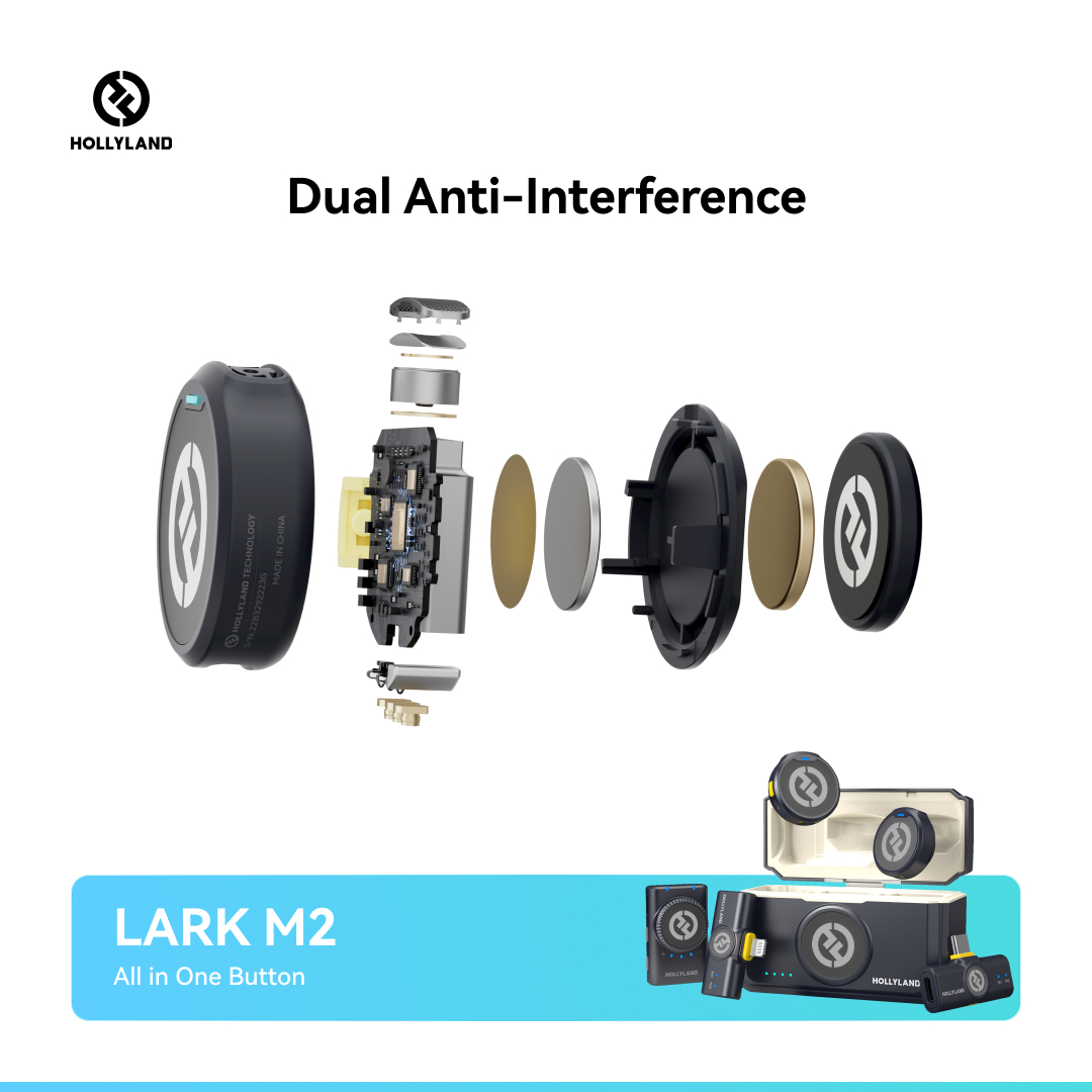 Hollyland LARK M2 Introduced - A Button-Sized Dual-Mic Wireless