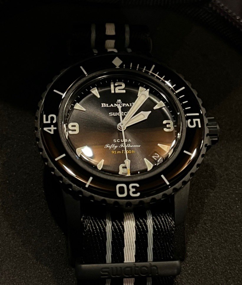 ブランパンスウォッチ
黒
#blancpain
#blancpainfiftyfathoms 
#oceanofstorms