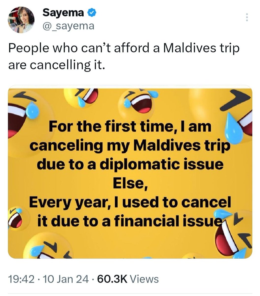 bhatiacrish___'s tweet photo. Sayema, if you can afford Maldives, then why can't you afford a good dentist? https://t.co/HtAT27jPEq