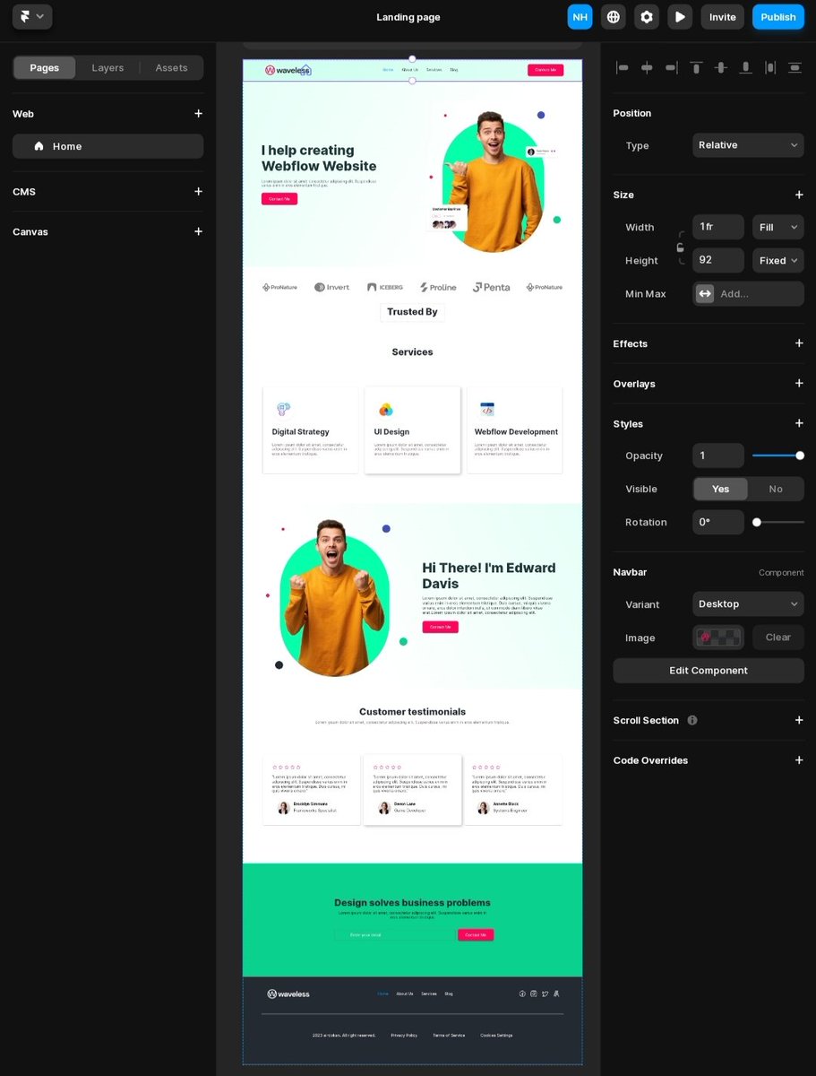 CodeflexIt's tweet image. Framer Web Design 🚀
Framer Responsive landing page 🧀
#framer #webdeveloper #webdesigner