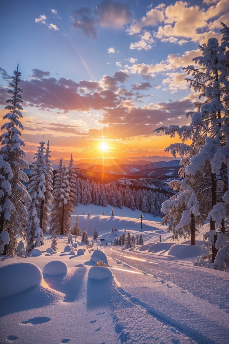 GeorgeH85169860's tweet image. the sunrise
in countless places:
new snow