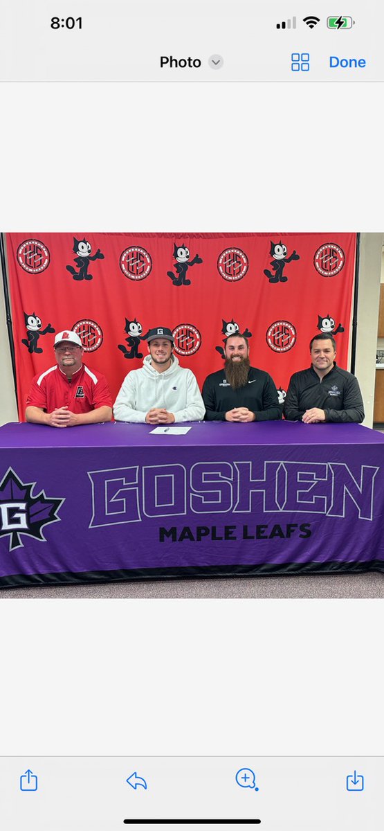 BerriesBaseball's tweet photo. Berries Baseball-Dylan Pearson signed his letter of intent to continue his education and athletic career with the Goshen Maple Leafs.  Congratulations Dylan. https://t.co/8ns7X8VaVW
