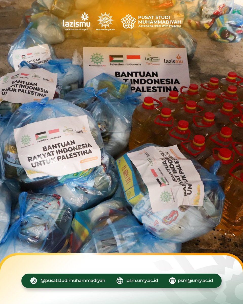 Bantuan Muhammadiyah yang dihimpun oleh Lazismu dari rakyat Indonesia telah sampai di Palestina. Bantuan ini disalurkan melalui Takween, salah satu NGO yang ada di Palestina yang bergerak di bidang kemanusiaan dan community development dalam bidang developmental dan relief.