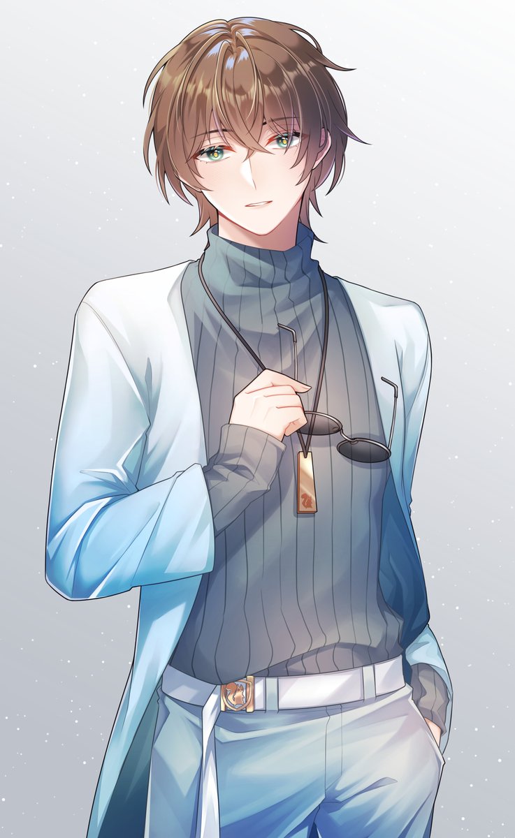 RiguroTouya's tweet image. いつもと違う服装にしてみた。どうかな？？

#栗黒塔夜 #Belkagames #Clockmaker #公式キャラクター #Vtuber