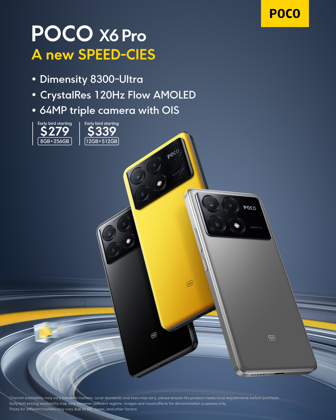 POCO To Unveil Three New Smartphones: X6, X6 Pro, and M6 5G 