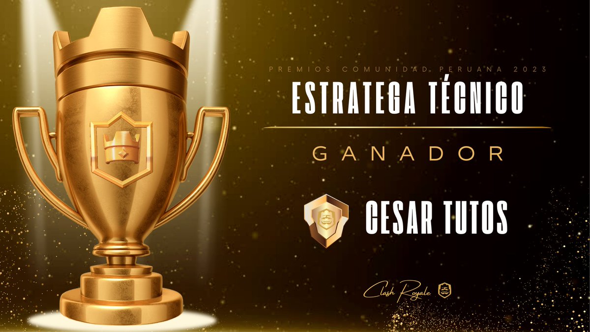 COMUNIDAD CR PERÚ (@comunidadcr_pe) on Twitter photo Categoría 18 🏆
Mejor Estratega Técnico ✴️
El ganador es :
<a href="/CesarTutos/">César Tutos</a>
Felicidades🎖️
#Premios #CRPeruano Categoría 18 🏆
Mejor Estratega Técnico ✴️
El ganador es :
<a href="/CesarTutos/">César Tutos</a>
Felicidades🎖️
#Premios #CRPeruano