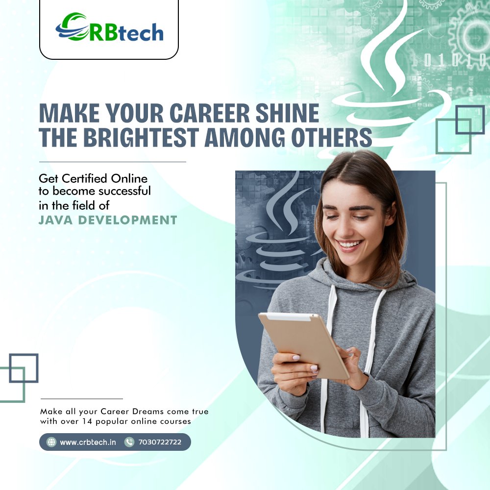 CRB_Tech's tweet image. Learn the most in-demand web development programming language of 2024. Become a certified Java Programming language expert from home
For more details call on 7030722722 or visit crbtech.in
#JavaCourse #JavaOnlineCourse #BestJavaCourse #AdvanceJavaCourse