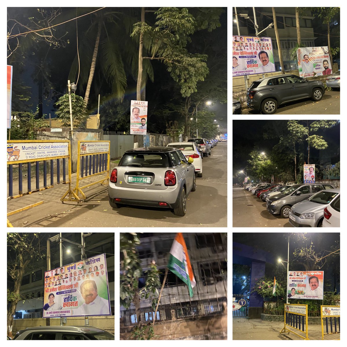 Defacing nice clean roads of Churchgate. D road under attack by hoardings, flags, banners of political parties #BMClook #congressdesist #hoardings          #defacingcleanroads #Bannerswar #municipalcommissioner #AWard