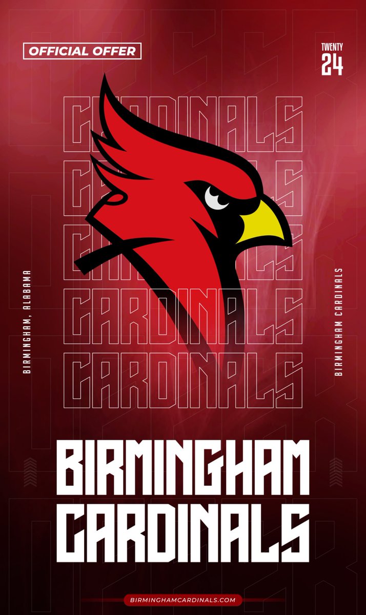 Honored &amp; blessed to receive an offer from Birmingham Cardinals❤️🖤<a href="/CoachRyanCamp/">Ryan Campbell</a>