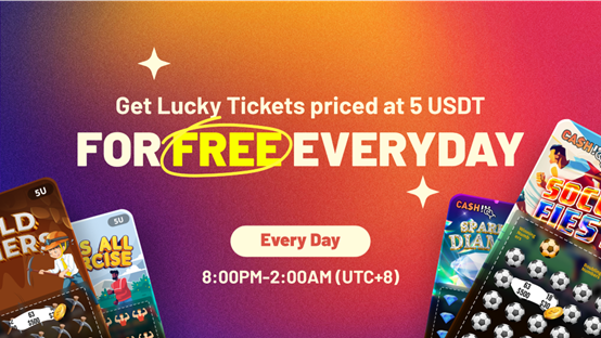 Free Lucky Ticket

🎉 Join our limited time promotion on January 11 to get Lucky Tickets for free! Five Lucky Tickets (5 USDT) will be given away through our official account on Twitter from 8:00 PM to 2:00 AM (UTC+8)!

Winners of the free giveaway will receive a redemption code.
