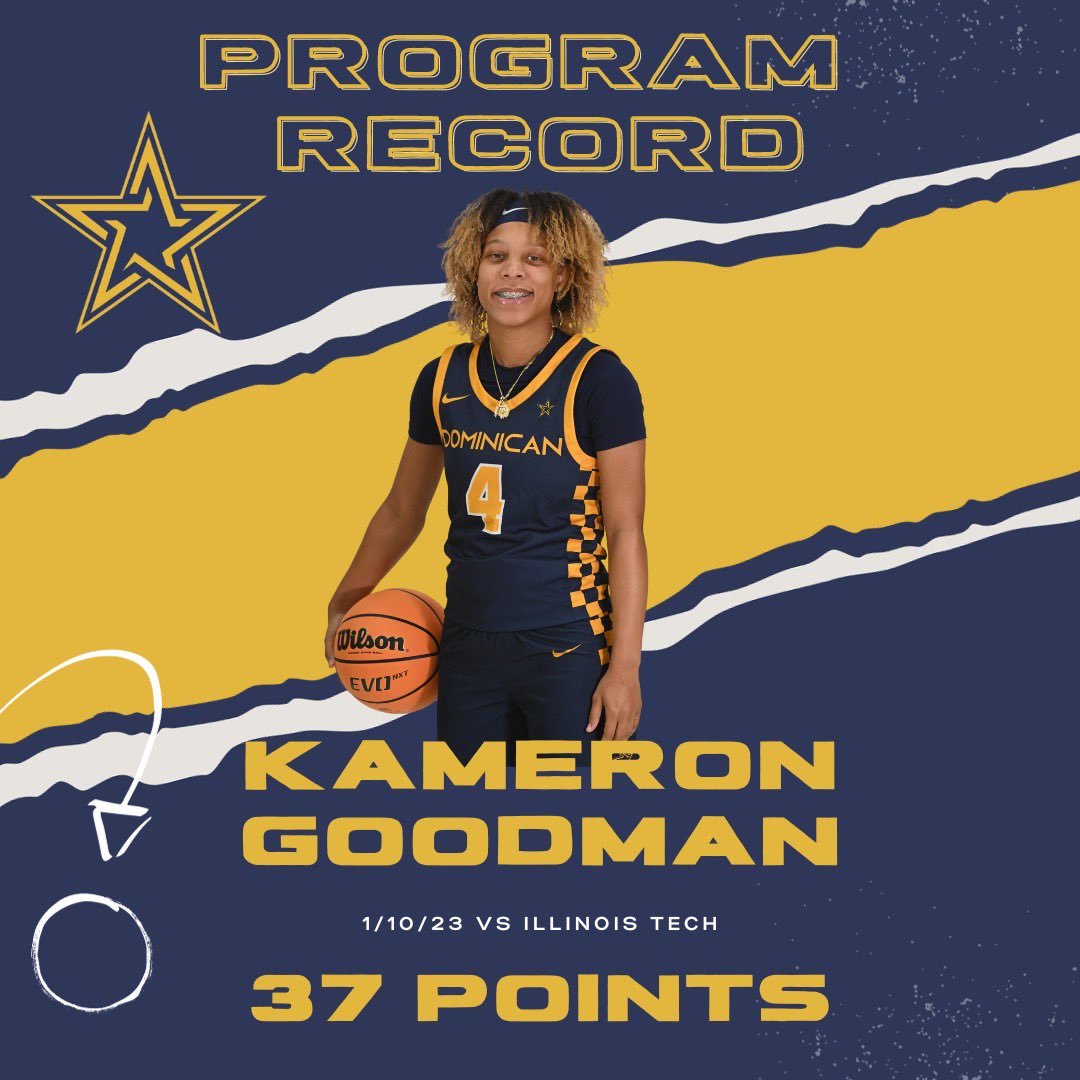 DU_Stars's tweet photo. RECORD BREAKER‼️

Sophomore Kameron Goodman scored an NCAA era program-high 37 points in tonight’s game against IIT! https://t.co/fdPQmUDsgd