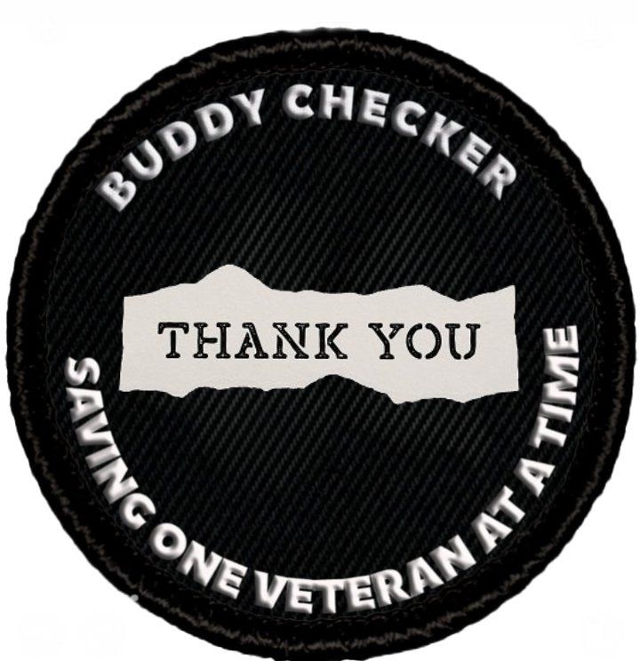 Buddy Checker™ on X: I would like to extend a sincere thank for a generous  donation to the Buddy Checker Saving Veterans From Suicide Fund from an  anonymous donor. God bless you.