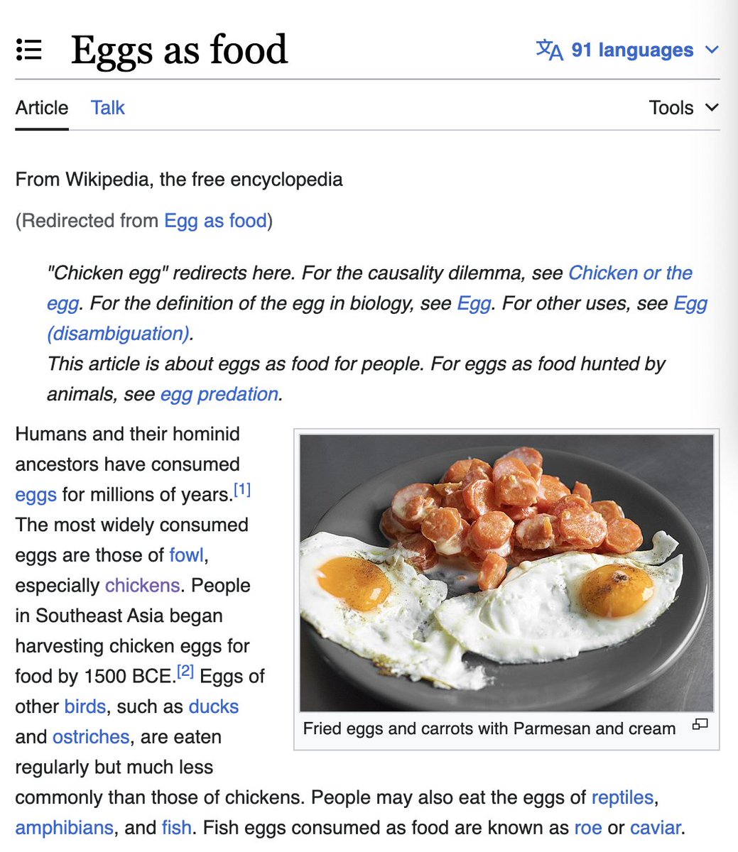 cantorlope's tweet image. why is this wikipedia&apos;s choice for an egg dish example