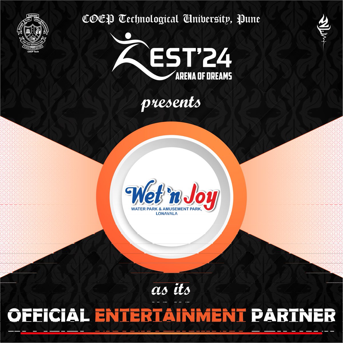 CoepZest24's tweet photo. 🎉 Dive into the thrill! Join our Ultimate GIVEAWAY in collaboration with COEP-ZEST'24 for a chance to win 10 FREE tickets to Wet'nJoy Amusement Park! 🎢🌊 Hurry, the giveaway ends on 14th Jan '24. Winners announced on 15th Jan '24. 

Good luck! 🍀 

#WetnJoyGiveaway #COEPZEST24 https://t.co/otAN6u4KJX